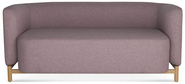 The Polar Sofa is a modern loveseat with a sleek design, featuring luxurious purple upholstery and a sturdy wooden base. It boasts a curved backrest and armrests, offering a minimalist yet elegant aesthetic that's perfect for contemporary interiors.