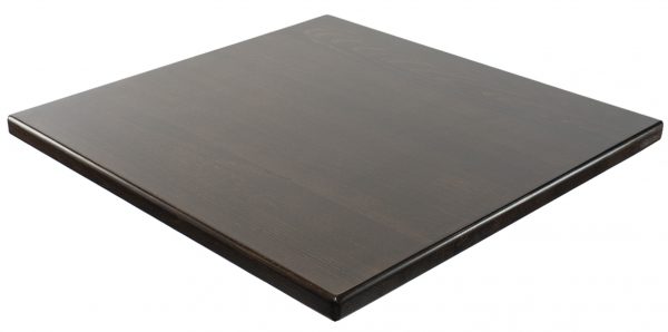 The European Beechwood Solid Timber Table Top Walnut Finish features a dark wooden surface with smooth edges and a polished finish. Its subtle wood grain pattern enhances its sleek and elegant appearance. Displayed against a plain white background, the tabletop's craftsmanship truly stands out.